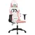 Produktbild 7 för Gamingstol vit och rosa konstläder
