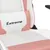 Produktbild 8 för Gamingstol vit och rosa konstläder