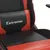 Produktbild 9 för Gamingstol med fotstöd svart och röd konstläder