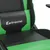 Produktbild 9 för Gamingstol med fotstöd svart och grön konstläder