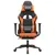 Produktbild 3 för Gamingstol med fotstöd svart och orange konstläder