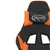 Produktbild 12 för Gamingstol med fotstöd svart och orange konstläder
