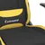 Produktbild 9 för Gamingstol med fotstöd svart och gul tyg