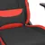 Produktbild 9 för Gamingstol med fotstöd svart och röd tyg
