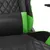 Produktbild 9 för Gamingstol med fotstöd svart och grön konstläder