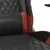 Produktbild 9 för Gamingstol med fotstöd svart och vinröd konstläder