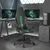 Produktbild för Gamingstol svart och grön konstläder