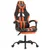 Produktbild 2 för Gamingstol med fotstöd svart och orange konstläder