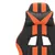 Produktbild 12 för Gamingstol med fotstöd svart och orange konstläder