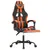 Produktbild 6 för Gamingstol med fotstöd svart och orange konstläder
