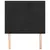 Produktbild 3 för Huvudgavlar 2 st svart 100x5x78/88 cm sammet