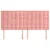 Produktbild 3 för Huvudgavlar 4 st rosa 90x5x78/88 cm sammet