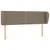 Produktbild 2 för Sänggavel med kanter taupe 147x23x78/88 cm tyg