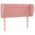 Produktbild 2 för Sänggavel med kanter rosa 83x23x78/88 cm sammet
