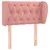 Produktbild 2 för Sänggavel med kanter rosa 83x23x78/88 cm sammet