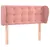 Produktbild 2 för Sänggavel med kanter rosa 83x23x78/88 cm sammet