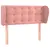Produktbild 2 för Sänggavel med kanter rosa 93x23x78/88 cm sammet