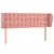 Produktbild 2 för Sänggavel med kanter rosa 147x23x78/88 cm sammet