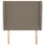 Produktbild 3 för Sänggavel med kanter taupe 83x23x118/128 cm tyg