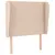 Produktbild 2 för Sänggavel med kanter cappuccino 103x23x118/128 cm konstläder
