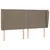 Produktbild 2 för Sänggavel med kanter taupe 203x23x118/128 cm tyg