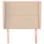 Produktbild 3 för Sänggavel med kanter cappuccino 83x23x118/128 cm konstläder