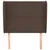 Produktbild 3 för Sänggavel med kanter brun 103x23x118/128 cm konstläder