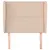 Produktbild 3 för Sänggavel med kanter cappuccino 103x23x118/128 cm konstläder