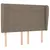 Produktbild 2 för Sänggavel med kanter taupe 147x23x118/128 cm tyg