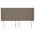 Produktbild 3 för Sänggavel med kanter taupe 203x23x118/128 cm tyg
