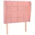 Produktbild 2 för Sänggavel med kanter rosa 93x23x118/128 cm sammet