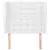 Produktbild 3 för Sänggavel med kanter vit 83x23x118/128 cm konstläder