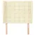 Produktbild 3 för Sänggavel med kanter gräddvit 83x23x118/128 cm konstläder