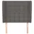 Produktbild 3 för Sänggavel med kanter grå 83x23x118/128 cm konstläder