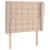 Produktbild 2 för Sänggavel med kanter cappuccino 93x23x118/128 cm konstläder