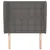 Produktbild 3 för Sänggavel med kanter grå 103x23x118/128 cm sammet