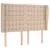 Produktbild 2 för Sänggavel med kanter cappuccino 147x23x118/128 cm konstläder