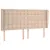 Produktbild 2 för Sänggavel med kanter cappuccino 203x23x118/128 cm konstläder