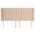 Produktbild 3 för Sänggavel med kanter cappuccino 203x23x118/128 cm konstläder