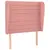 Produktbild 2 för Sänggavel med kanter rosa 93x23x118/128 cm sammet