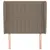 Produktbild 3 för Sänggavel med kanter taupe 83x23x118/128 cm tyg