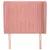 Produktbild 3 för Sänggavel med kanter rosa 103x23x118/128 cm sammet