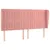 Produktbild 2 för Sänggavel med kanter rosa 203x23x118/128 cm sammet