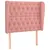 Produktbild 2 för Sänggavel med kanter rosa 93x23x118/128 cm sammet