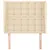 Produktbild 3 för Sänggavel med kanter gräddvit 83x23x118/128 cm tyg