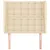 Produktbild 3 för Sänggavel med kanter gräddvit 93x23x118/128 cm tyg