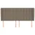 Produktbild 3 för Sänggavel med kanter taupe 183x23x118/128 cm tyg