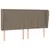 Produktbild 2 för Sänggavel med kanter taupe 203x23x118/128 cm tyg