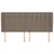 Produktbild 3 för Sänggavel med kanter taupe 203x23x118/128 cm tyg