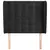 Produktbild 3 för Sänggavel med kanter svart 83x23x118/128 cm sammet